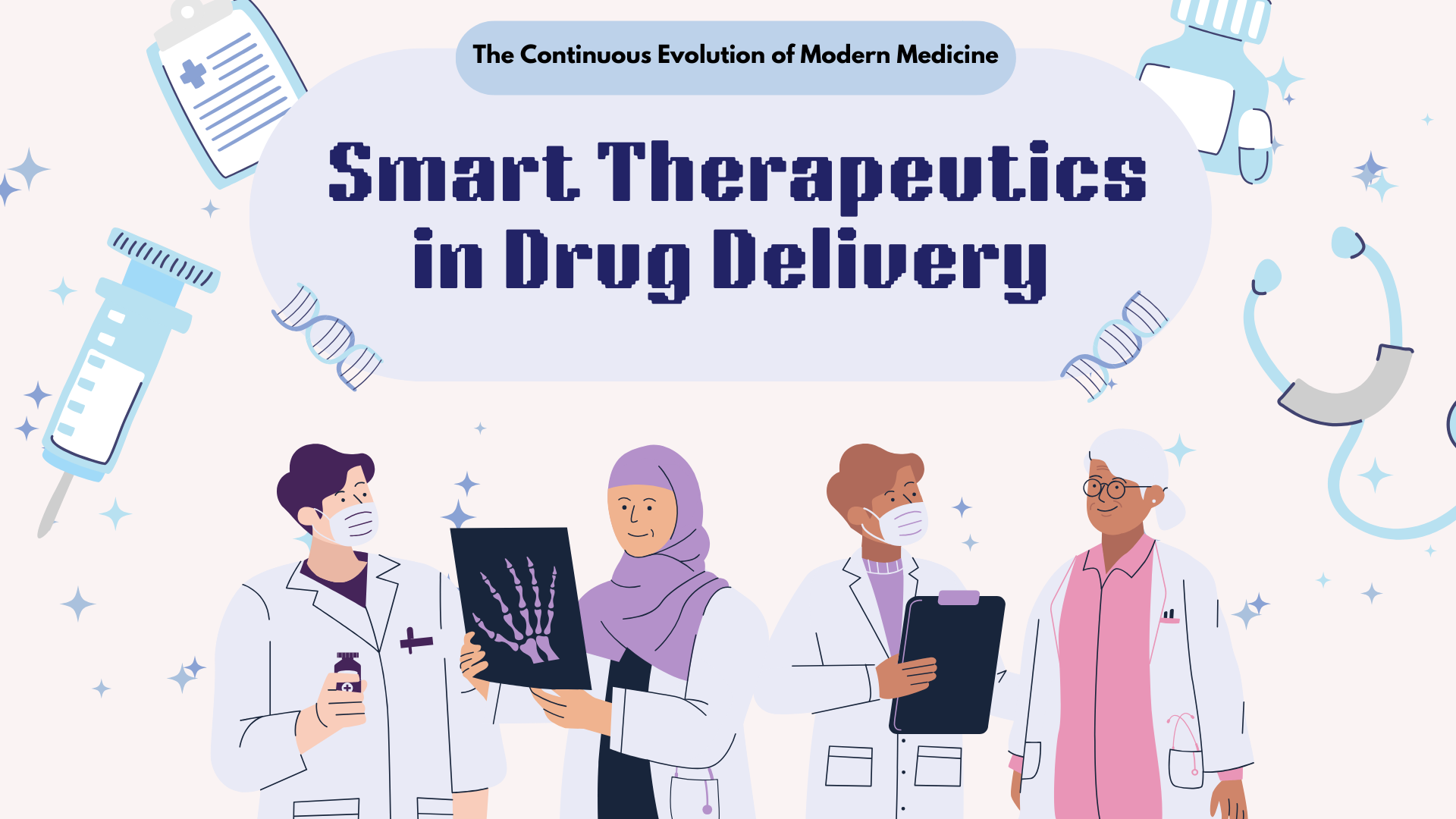 Blue Illustrative Innovations in Medicine Presentation